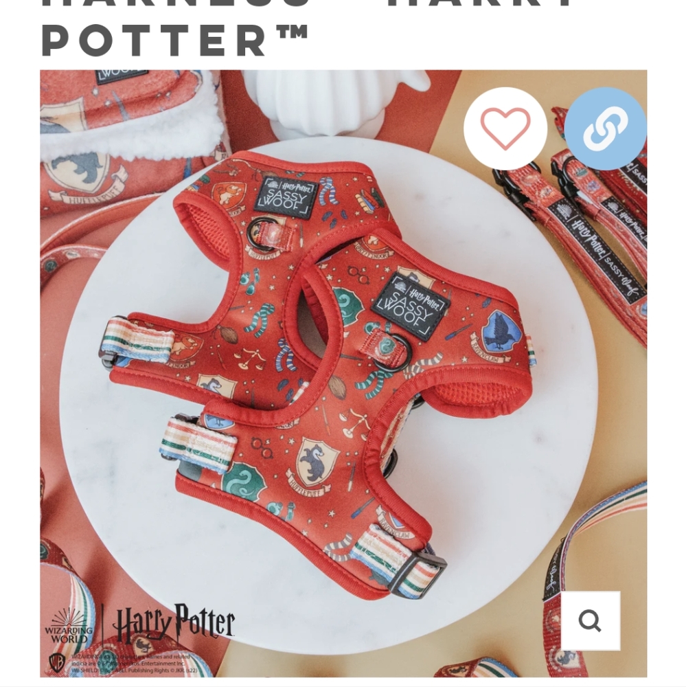 Sassywoof Harry Potter Dog Harness